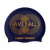 Funky Trunks - Golden Balls Silicone Swimming Hat -UK Swimsuit Sales 2024 Funky Trunks Golden Balls Silicone Swimming Hat