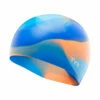 TYR - Tie Dye Silicone Junior Swim Cap - Blue/Orange -UK Swimsuit Sales 2024 TYR Junior Tie Dye 492 Silicone Swim Cap