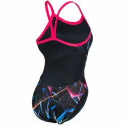 Arena - Allover Challenge Back Ladies Swimsuit - Black/Multi/Rose -UK Swimsuit Sales 2024 arena allover challenge back ladies swimsuit black multi rose 7