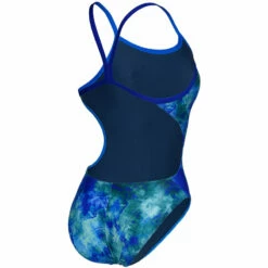 Arena - Allover Challenge Back Ladies Swimsuit - Neon Blue -UK Swimsuit Sales 2024 arena allover challenge back ladies swimsuit neon blue 7