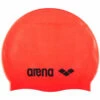 Arena - Classic Silicone Swim Cap - FluoRed-Black