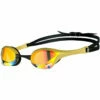 Arena - Cobra Ultra Swipe Mirror Goggles - Yellow Copper/Gold C330 -UK Swimsuit Sales 2024 arena cobra ultra swipe mirror yellow copper gold 1
