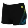 Arena - Espiral Junior Shorts - Black/Green -UK Swimsuit Sales 2024 arena espiral junior shorts black green 1