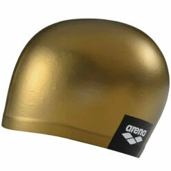 Arena - Logo Moulded Silicon Cap - Gold -UK Swimsuit Sales 2024 arena logo moulded silicon cap gold 3