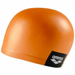 Arena - Logo Moulded Silicone Cap - Pinkish Orange -UK Swimsuit Sales 2024 arena logo moulded silicon cap pinkish orange 3