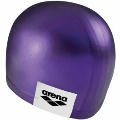 Arena - Logo Moulded Silicone Cap - Purple -UK Swimsuit Sales 2024 arena logo moulded silicon cap purple 3