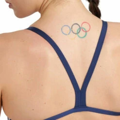 Arena - Marbled Challenge Back Ladies Swimsuit - Navy/Red/Multi -UK Swimsuit Sales 2024 arena marbled challenge back ladies swimsuit navy red multi 5