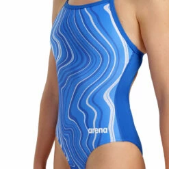 Arena - Marbled Lightdrop Back Ladies Swimsuit - Royal/Multi -UK Swimsuit Sales 2024 arena marbled lightdrop back ladies swimsuit royal multi 4