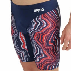 Arena - Mens Marbled Jammer - Navy/Red/Multi -UK Swimsuit Sales 2024 arena mens marbled jammer navy red multi 4
