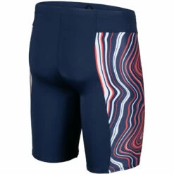 Arena - Mens Marbled Jammer - Navy/Red/Multi -UK Swimsuit Sales 2024 arena mens marbled jammer navy red multi 7