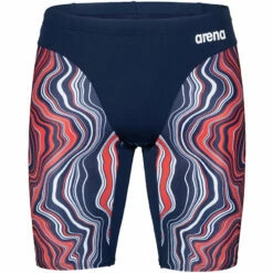 Arena - Mens Marbled Jammer - Navy/Red/Multi -UK Swimsuit Sales 2024 arena mens marbled jammer navy red multi 8