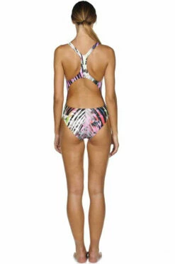 Arena - One Riviera Racerback Ladies Swimsuit - Black/Multi -UK Swimsuit Sales 2024 arena riviera ladies one piece black multi coloured 14