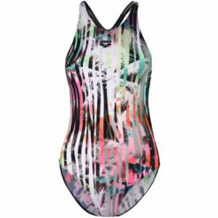 Arena - One Riviera Racerback Ladies Swimsuit - Black/Multi -UK Swimsuit Sales 2024 arena riviera ladies one piece black multi coloured 4