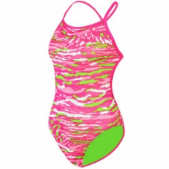 Dolfin - Bellas Prowler Pink Cross Back Swimsuit -UK Swimsuit Sales 2024 dolfin bellas cross back prowler pink girls one piece 4