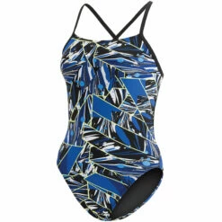 Dolfin - Graphlite Vantage Cross Back Swimsuit - Blue -UK Swimsuit Sales 2024 dolfin blue vantage cross back ladies one piece swimsuit 3