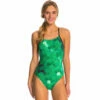 Dolfin - Hornet Cross Back One Piece Green Swimsuit -UK Swimsuit Sales 2024 dolfin hornet cross back steel ladies swimsuit green 1