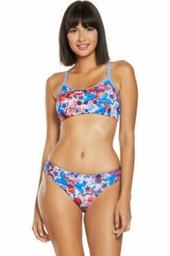 Dolfin Uglies - Liberty Two-Piece Workout Bikini Set (Red/White/Blue) -UK Swimsuit Sales 2024 dolfin uglies liberty two piece workout bikini set red white blue 934 4