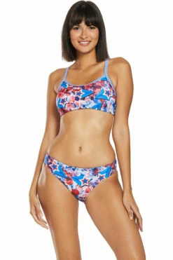 Dolfin Uglies - Liberty Two-Piece Workout Bikini Set (Red/White/Blue) -UK Swimsuit Sales 2024 dolfin uglies liberty two piece workout bikini set red white blue 934 8
