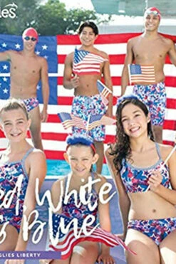 Dolfin Uglies - Liberty Two-Piece Workout Bikini Set (Red/White/Blue) -UK Swimsuit Sales 2024 dolfin uglies liberty two piece workout bikini set red white blue 934 9