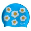 Aqua Egg Head - Blue Silicone Swim Hat -UK Swimsuit Sales 2024 egg head silicone swim hat blue