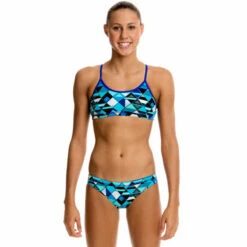 Funkita - Blue Steel - Girls Racerback Two Piece