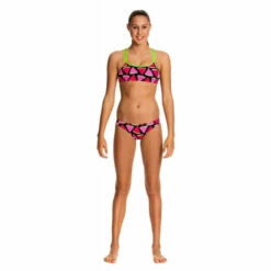 Funkita - Melon Crush - Girls Criss Cross Two Piece -UK Swimsuit Sales 2024 funkita bikini girls swimwear melon crush criss cross two piece 4