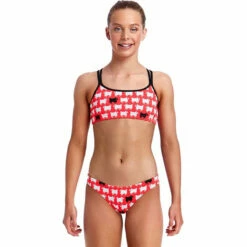 Funkita - Black Sheep - Girls Criss Cross Two Piece