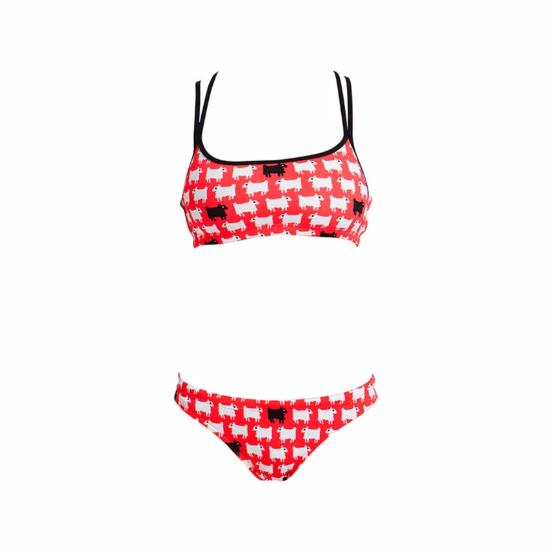 Funkita - Black Sheep - Girls Criss Cross Two Piece 4 Funkita - Black Sheep - Girls Criss Cross Two Piece - Image 2