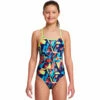 Funkita - Blocked Bars - Girls Diamond Back One Piece -UK Swimsuit Sales 2024 funkita blocked bars girls diamond back one piece 1