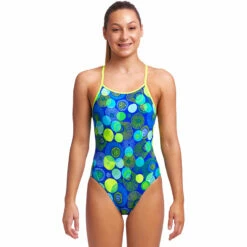 Funkita - Blue Bottle - Girls Diamond Back One Piece
