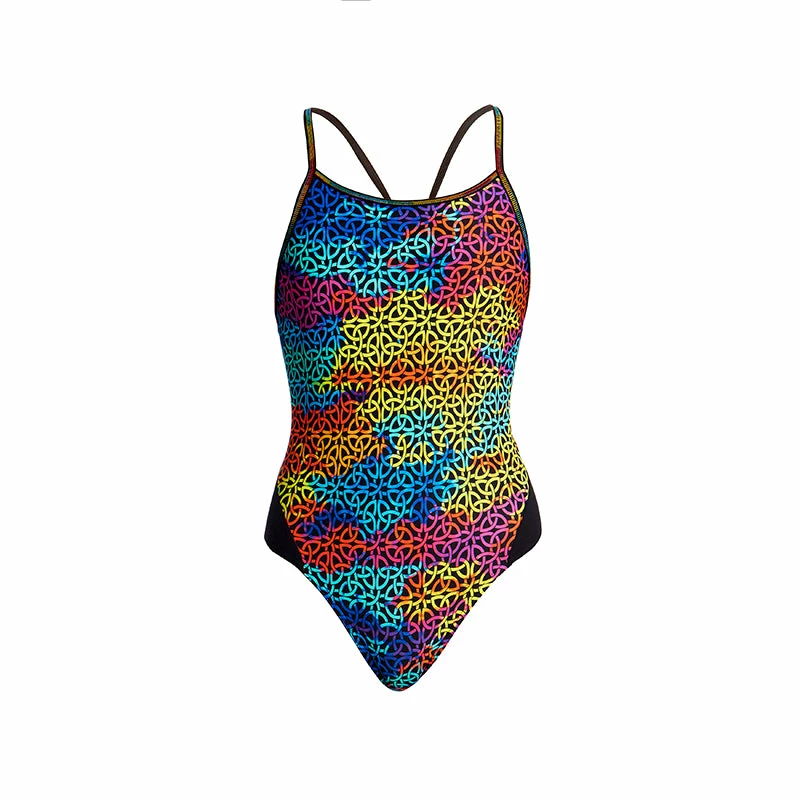 Funkita - Celtic Pride - Girls Diamond Back One Piece 4 Funkita - Celtic Pride - Girls Diamond Back One Piece - Image 2