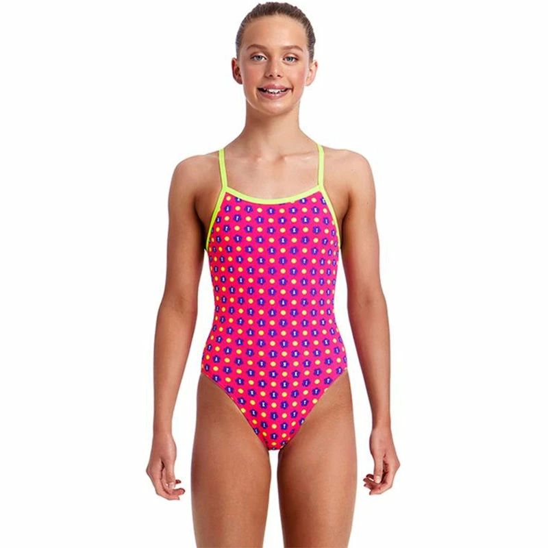 Funkita - Daisy Dots - Girls Single Strap One Piece 3 Funkita - Daisy Dots - Girls Single Strap One Piece