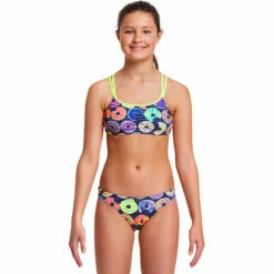 Funkita - Dunking Donuts - Girls Criss Cross Two Piece