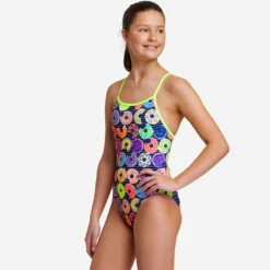 Funkita - Dunking Donuts - Girls Single Strap One Piece -UK Swimsuit Sales 2024 funkita dunking donuts girls single strap one piece 4