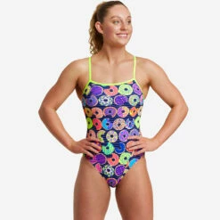 Funkita - Dunking Donuts - Ladies Single Strap One Piece -UK Swimsuit Sales 2024 funkita dunking donuts ladies single strap one piece 4