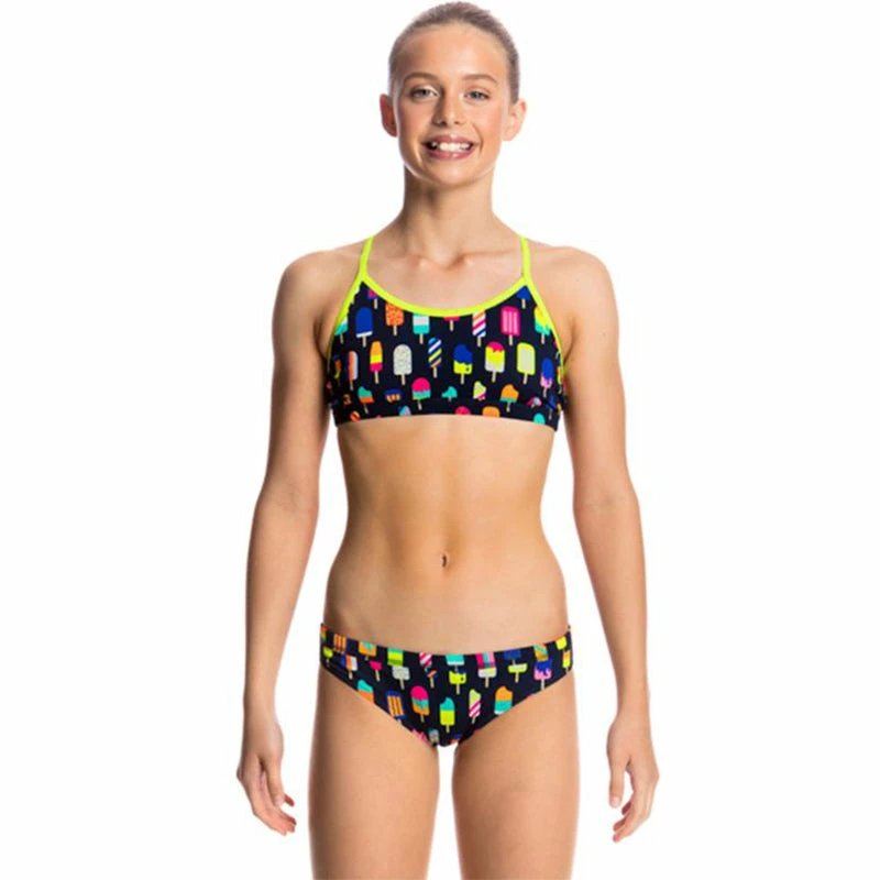 Funkita - Frosty Fruits - Girls Racerback Two Piece 3 Funkita - Frosty Fruits - Girls Racerback Two Piece