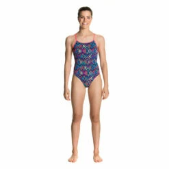 Funkita - Square Up - Girls Diamond Back One Piece -UK Swimsuit Sales 2024 funkita girls swimwear square up diamond back one piece 4