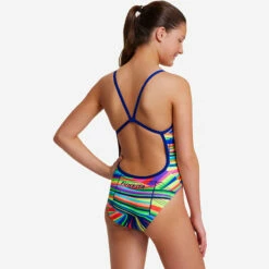 Funkita - Land Lines - Girls Single Strap One Piece -UK Swimsuit Sales 2024 funkita land lines girls single strap one piece 4