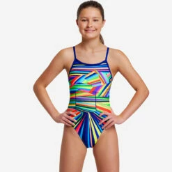 Funkita - Land Lines - Girls Single Strap One Piece -UK Swimsuit Sales 2024 funkita land lines girls single strap one piece 5