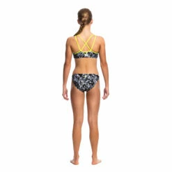 Funkita - Midnight Assassin - Girls Criss Cross Two Piece -UK Swimsuit Sales 2024 funkita midnight assassin criss cross two piece girls bikini 3