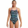 Funkita - Oil Slick - Girls Eco Twisted One Piece -UK Swimsuit Sales 2024 funkita oil slick girls eco twisted one piece 1