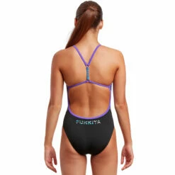 Funkita - Oil Slick - Girls Eco Twisted One Piece -UK Swimsuit Sales 2024 funkita oil slick girls eco twisted one piece 3