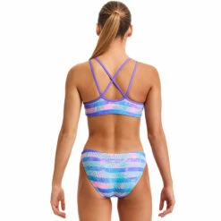 Funkita - Pastel Palm - Girls Criss Cross Two Piece -UK Swimsuit Sales 2024 funkita pastel palm girls criss cross two piece 3