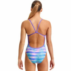 Funkita - Pastel Palm - Girls Single Strap One Piece -UK Swimsuit Sales 2024 funkita pastel palm girls single strap one piece 3