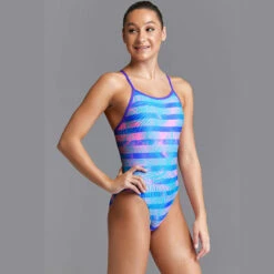 Funkita - Pastel Palm - Girls Single Strap One Piece -UK Swimsuit Sales 2024 funkita pastel palm girls single strap one piece 5