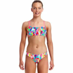 Funkita - Pastel Patch - Girls Criss Cross Two Piece
