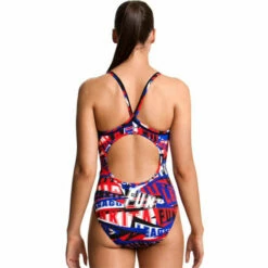 Funkita - Pennant State - Girls Diamond Back One Piece -UK Swimsuit Sales 2024 funkita pennant state ladies diamond back one piece 3
