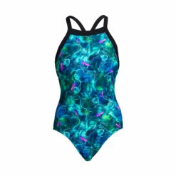 Funkita - Polar Lights - Ladies Sky Hi One Piece -UK Swimsuit Sales 2024 funkita polar lights ladies sky hi one piece 2