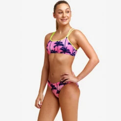 Funkita - Pop Palms - Girls Criss Cross Two Piece -UK Swimsuit Sales 2024 funkita pop palms girls criss cross two piece 5