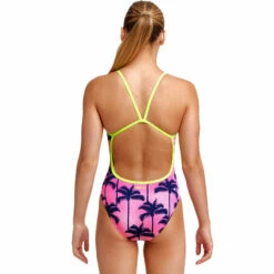 Funkita - Pop Palms - Girls Single Strap One Piece -UK Swimsuit Sales 2024 funkita pop palms girls single strap one piece 3
